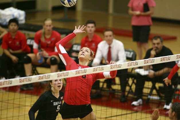 Seattle University Redhawks volleyball player Stephanie Stoll