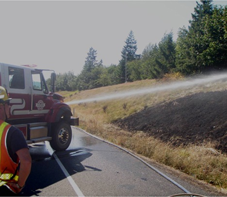 Eastside Fire and Rescue were called in to extinguish several brush fires burning along westbound Interstate 90 at the High Point and Preston area at exit 20 yesterday afternoon.