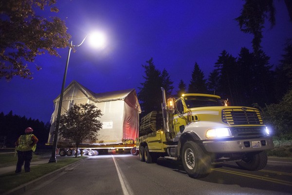 A truck from Everett-based Nickel Bros.