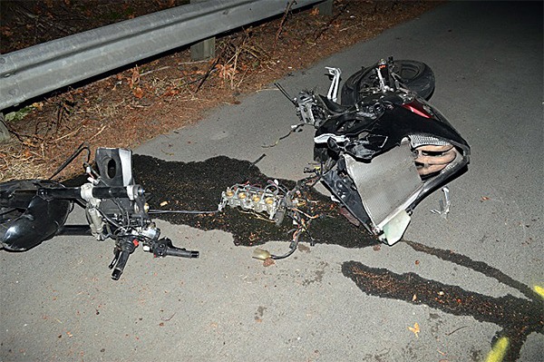 Image of the motorcycle after the collision near Issaquah Aug. 27.