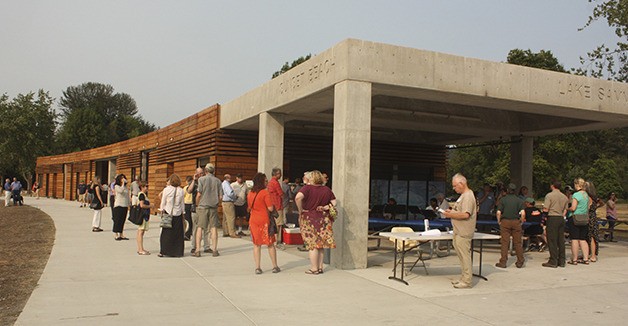 The Friends of Lake Sammamish State Park held an open house for the newly constructed Sunset Beach Bathhouse on Tuesday.