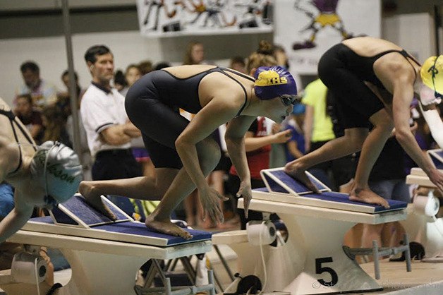 Issaquah Eagles sophomore swimmer Jeni Matsuda captured second place in the 200 free with a time of 1:54.74 and third place in the 500 free